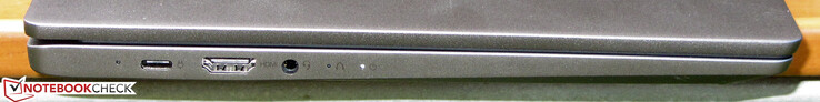 Lato sinistro: USB 3.2 Gen 1 (Tipo-C, DisplayPort, alimentazione), HDMI, audio combo