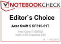 Editor's Choice Award February 2019: Acer Swift 5 SF515-51T-76B6