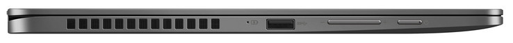 Lato Sinistro: USB 3.1 Gen 1 (Type A), volume, accensione