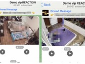 Le schermate del gruppo Telegram mostrano le riprese delle camere da letto in vendita