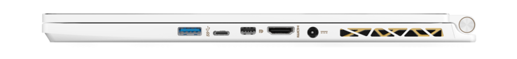 Destra: USB 3.1, Thunderbolt 3, Mini-DisplayPort, HDMI, alimentazione