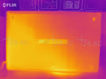 Immagine termica lato superiore del case a riposo