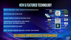 FUnzioni della CPU desktop Intel Core di nona generazione (Fonte: Intel)