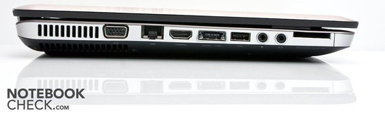 Sinistra: VGA, RJ45 (LAN), HDMI, USB/e-SATA, USB 2.0, 2 audio