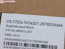 Il produttore ci ha inviato l'Acer Aspire V3-772G-747A321.26TBD.