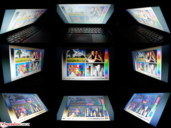 Angoli di visuale del display HD+ del Lenovo ThinkPad T440s