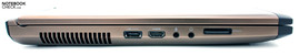 Lato Sinistro: eSATA/USB 2.0, HDMI, audio, cardreader
