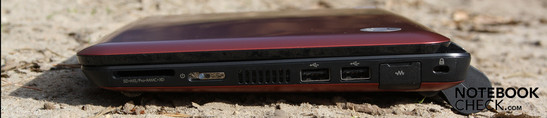 Lato Destro: CardReader, 2 x USB, RJ45