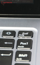 Comparato al suo predecessore, la tastiera del nostro dispositivo ha più tasti.