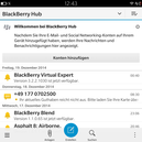 Tutte le notifiche nel BlackBerry Hub.