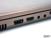 I lati del case soddisfano quasi tutte le esigenze: eSATA, HDMI e due veloci porte USB 3.0 (come si vede dal colore blu).