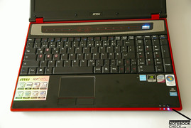 MSI Megabook GX620 Tastiera e touchpad