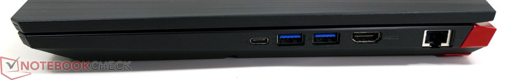 Lato destro: USB 3.0 Type-C, 2x USB 3.0 Type-A, HDMI, LAN RJ45