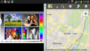 Due apps possono esser visionate una accanto all'altra nella modalità splitscreen.