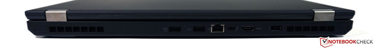 Retro: 2x USB 3.0 (1x Always-On), Gigabit-Ethernet, USB 3.1 Type-C (Gen. 2)/Thunderbolt 3, HDMI 1.4, pulsante di accensione