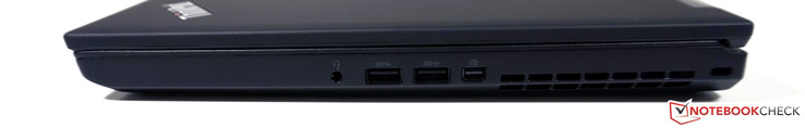 Destra: audio combo, 2x USB 3.0, Mini-DisplayPort 1.2