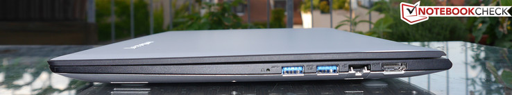 Right: microphone, USB 3.0, Gigabit-LAN, HDMI