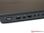 Il collegamento di displays esterni è possibile tramite VGA, HDMI e Mini-DisplayPort.