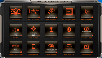 Il menu princilale AORUS Command & Control