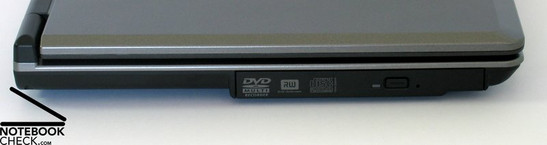 Lato sinistro: DVD drive