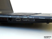 LAN, HDMI, VGA and eSATA/USB-2.0 al centro a sinistra