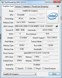 System info GPUZ Intel