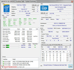 Informazioni di sistema Lenovo ThinkPad T440 20B6005YGE