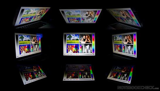 Angoli di visuale: Apple MacBook Pro 15 Early 2011 (2.0 GHz quad-core, schermo glare-type)