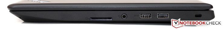SD/MMC reader, jack cuffie, USB 3.0, USB 2.0, Kensington Lock