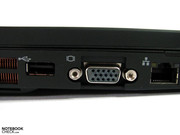 Sfortunatamente abbiamo solo la VGA e la USB 2.0 - non c'è alcuna interfaccia digitale o eSATA.
