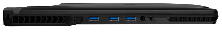 Lato sinistro: Gigabit Ethernet, 3 x USB 3.1 Tipo A Gen 1, jack per cuffie, jack per microfono