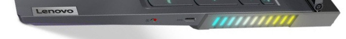 Lato destro: Interruttore on/off della webcam, USB 3.2 Gen 1 (Type-C)