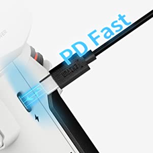 ...una batteria da 1,105mAh con ricarica USB-PD...