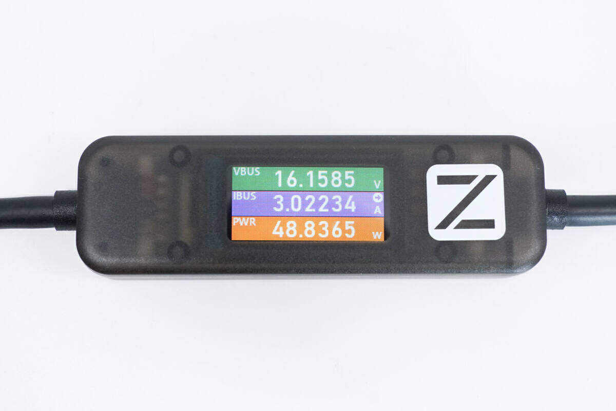 ChargerLAB Power-Z AK001 Cavo Tester USB-C PD 240W Con Display 0.96'' - Misuratore Di Ricarica Con Monitor Di Tensione, Corrente, Temperatura