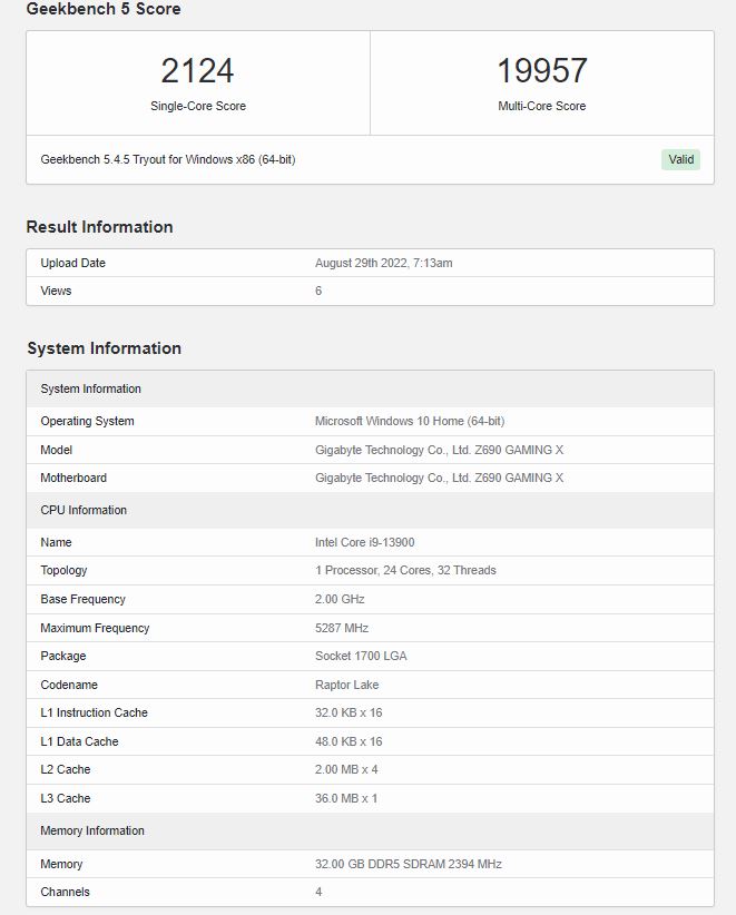 (Fonte: Geekbench)