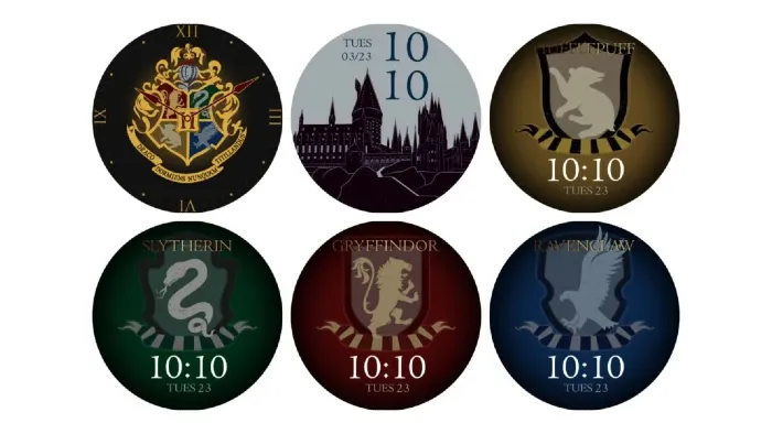 Le presunte watch-faces di OnePlus per il prossimo Harry Potter Watch. (Fonte: 91Mobiles)