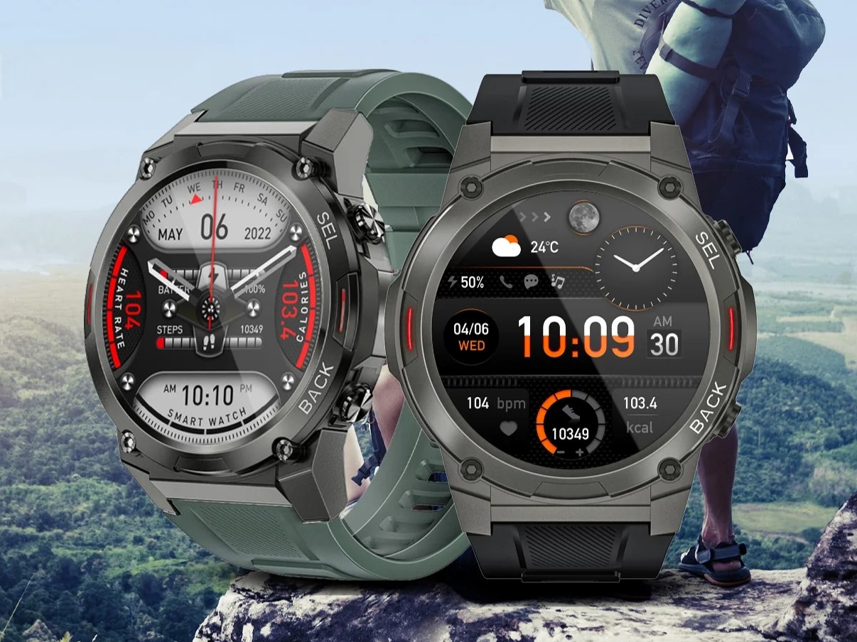OUKITEL Orologio Smartwatch Militare Rugged 1,96” Con Chiamate Bluetooth, 120+ Sport, 5ATM, Resistenza -40°C/+70°C – Perfetto Per Uomo E Avventure Estreme