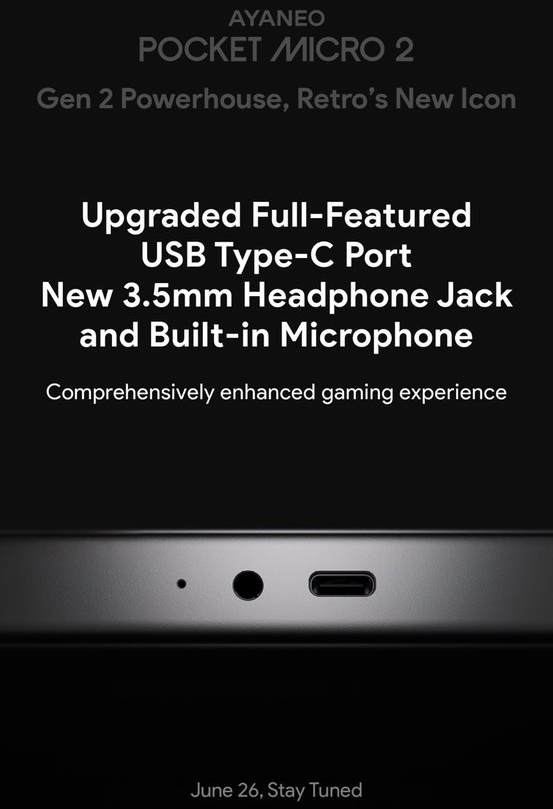 Il Pocket Micro 2 sarà dotato di un jack audio e di un microfono.