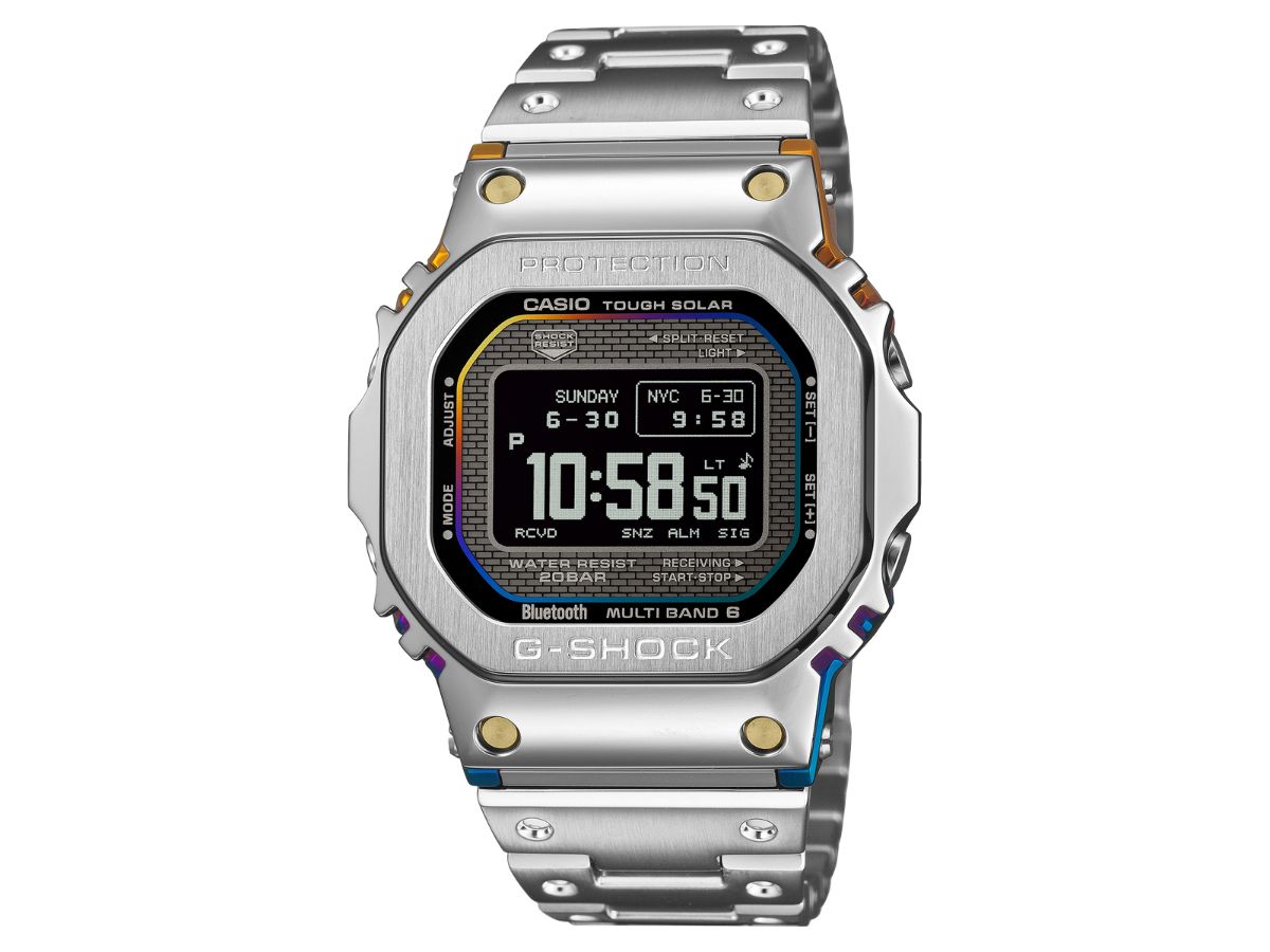 Gosasa Orologio Digitale Uomo Sportivo – Forma Aeroplano, LED, Cronometro, Sveglia, Calendario, Resistente 3 ATM, Cinturino PU, Argento/nero