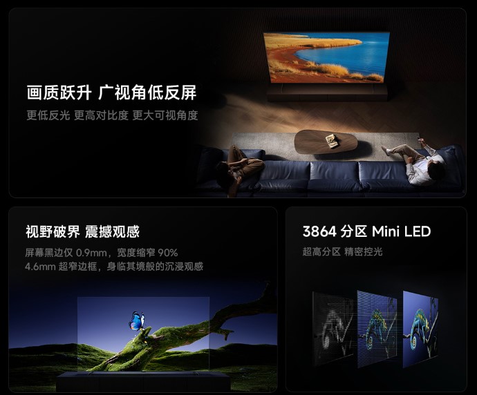 Questa grande TV mini-LED vanta quasi 4.000 zone di regolazione (Fonte: Xiaomi)