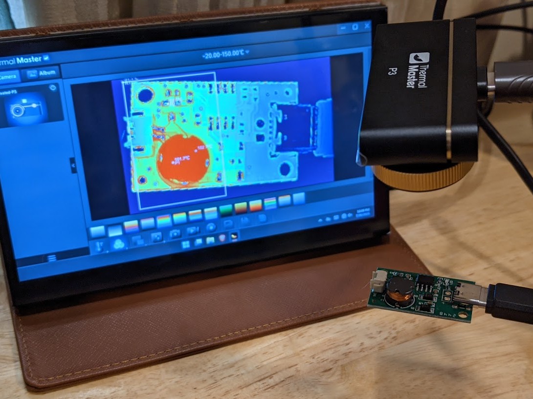 Thermal Master P3 esegue l'imaging di un PCB su Windows (Fonte: Stephen Pereyra)