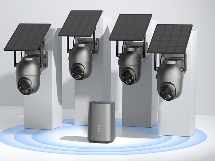 Il sistema di telecamere solari di sicurezza Sehmua CK14S è disponibile in un'unica opzione di colore grigio (fonte: Sehmua)