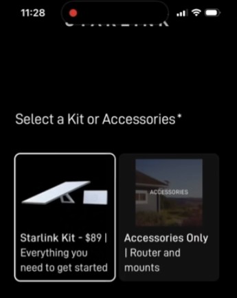 Accordo per i piatti del distributore automatico Starlink.