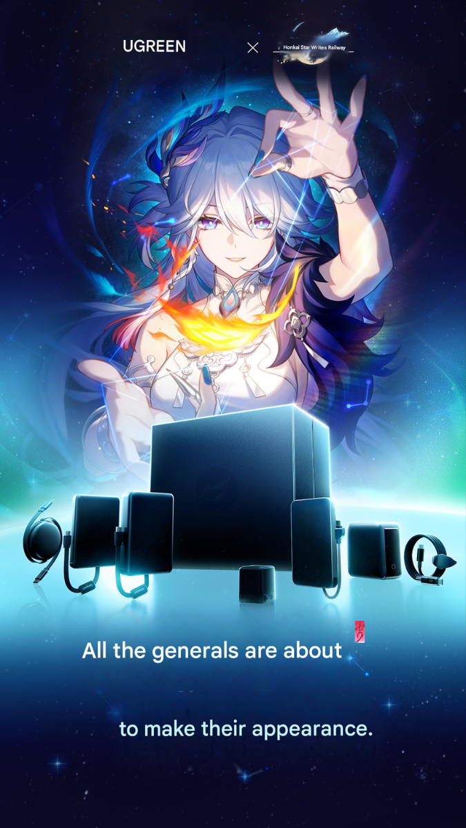 Un poster per la collezione Ugreen x Honkai: Star Rail (traduzione automatica)
