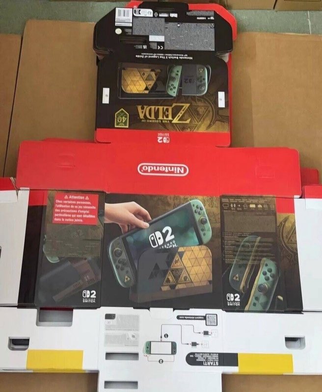 Console Switch 2 a tema Zelda.