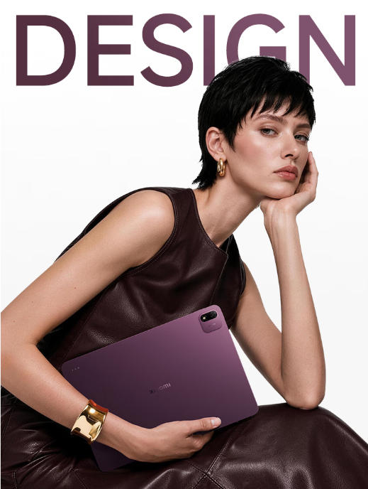 Xiaomi Pad 9 Pro Max presentato in un contesto di vita quotidiana con il suo design sottile e la finitura viola