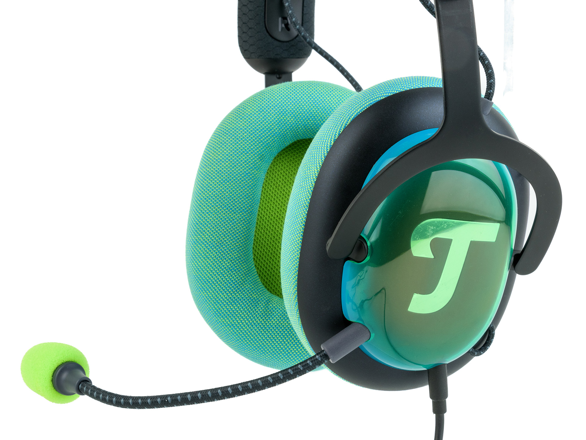 Teufel ZOLA Cuffie Gioco con Microfono e scheda audio USB 7.1, Suono surround DTS, asta del microfono regolabile con microfono a condensatore HD, PC, vestibilità comoda - grigio viola