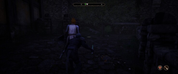 È meglio non avventurarsi da soli di notte. L'occhio chiuso indica che non siamo stati individuati. (Fonte immagine: The Elder Scrolls IV: Oblivion Remastered)