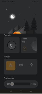 Impostazioni della luce da campeggio. (Fonte: Sergey Tarasov - Notebookcheck)