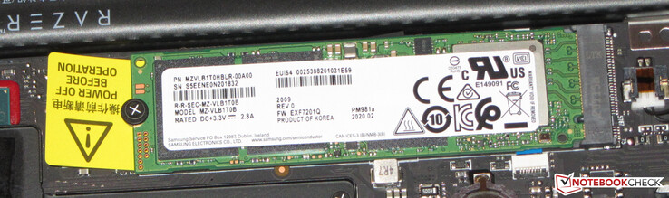 Un SSD NVMe funge da drive di sistema.